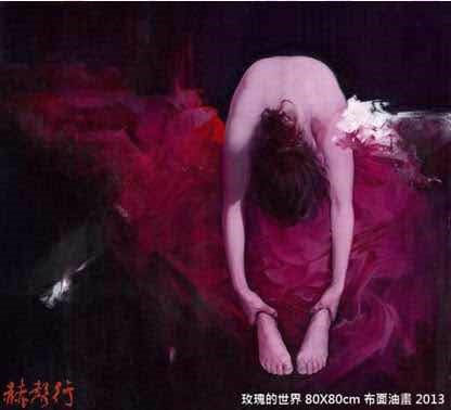 《玫瑰的世界》台灣藝術家梁君午西洋油畫作品